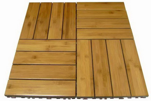 Horizontal Bamboo wood deck