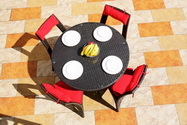 Outdoor patio and pool table set